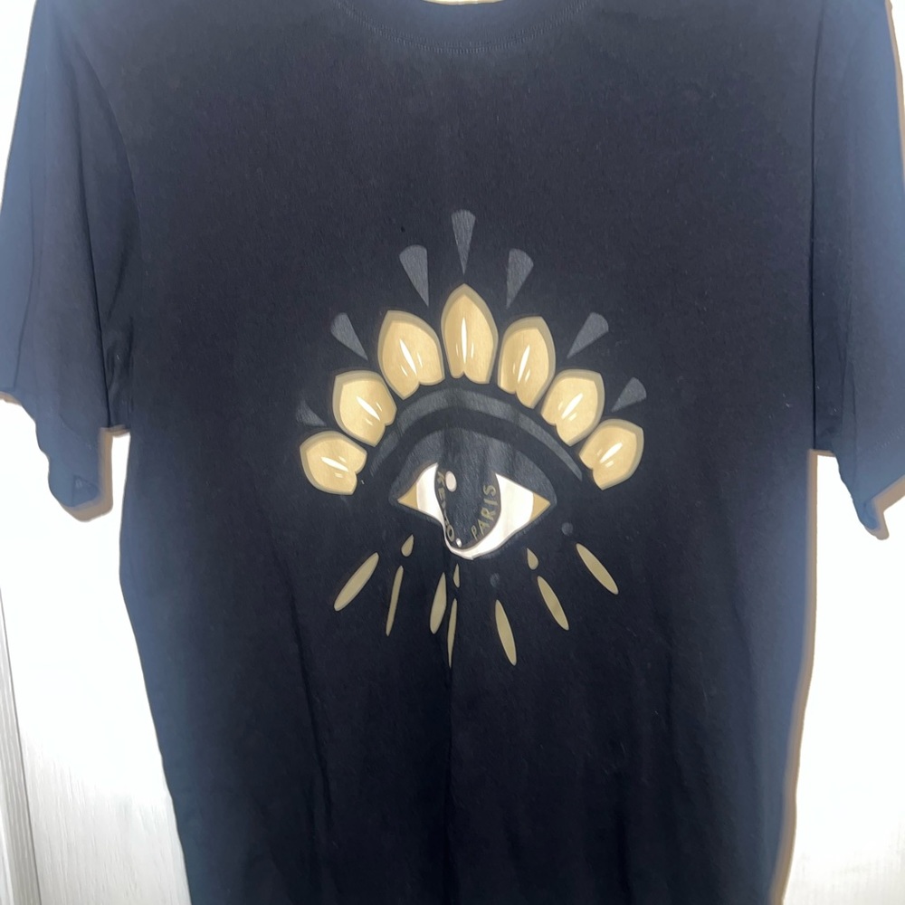 Kenzo Black Tee with Eye Design